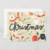 Cartes Pour Fêtes Annuelles Harry Potter | Joyeux Noël avec des icônes festive (Devant / Derrière)