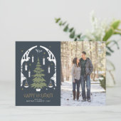 Cartes Pour Fêtes Annuelles HARRY POTTER™ Tree - Joyeuses fêtes - Photo (Debout devant)