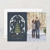 Cartes Pour Fêtes Annuelles HARRY POTTER™ Tree - Joyeuses fêtes - Photo (Devant / Derrière)