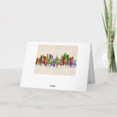Cartes Pour Fêtes Annuelles Hartford Connecticut Skyline (Dos)