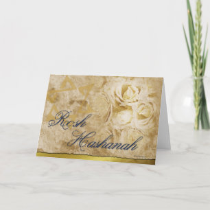 Cartes Pour Fêtes Annuelles Hashanah-Fleurs de Rosh