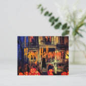 Cartes Pour Fêtes Annuelles Haunted House Halloween Party (Debout devant)