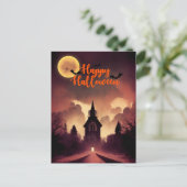 Cartes Pour Fêtes Annuelles Haunted Place Halloween (Debout devant)