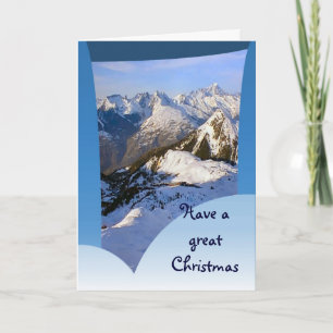 Cartes Pour Fêtes Annuelles Have a great Christmas, French alps