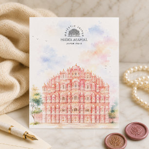 Cartes Pour Fêtes Annuelles Hawa Mahal, Jaipur Inde Beau Paysage