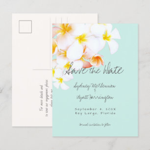 Cartes Pour Fêtes Annuelles Hawaiian Plumeria Frangipani Enregistrer la date H