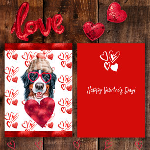 Cartes Pour Fêtes Annuelles Heart Bernese Mountain Amoureux des chiens Valenti