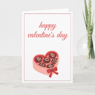 Cartes Pour Fêtes Annuelles Heart Chocolate Box Sweet Valentine’s Day