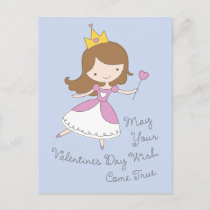Cartes Pour Fêtes Annuelles Heart Princess Valentine Postcard