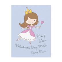 Heart Princesse Valentine Postcard