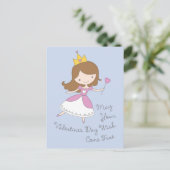 Cartes Pour Fêtes Annuelles Heart Princesse Valentine Postcard (Debout devant)