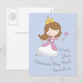 Cartes Pour Fêtes Annuelles Heart Princesse Valentine Postcard (Devant / Derrière)