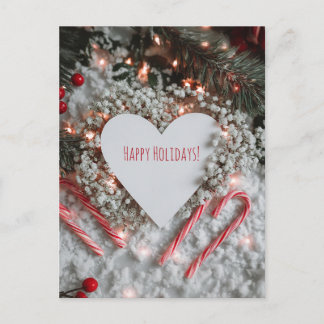 Cartes Pour Fêtes Annuelles Heart-shaped Christmas card