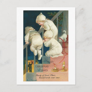 Cartes Pour Fêtes Annuelles Hearty Christmas Wishes Kid's