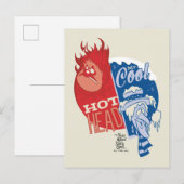 Cartes Pour Fêtes Annuelles Heat Miser Tête brûlée & Snow Miser M. Cool (Devant / Derrière)