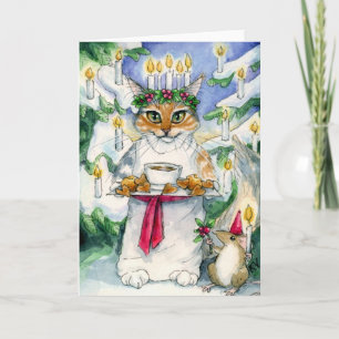 Cartes Pour Fêtes Annuelles Heather en Père Noël Lucia