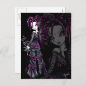 Cartes Pour Fêtes Annuelles "Heather" Rose Valentine's Day Flower Postc (Devant / Derrière)