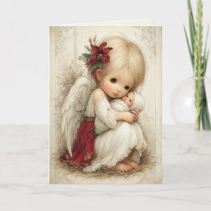 Cartes Pour Fêtes Annuelles Heaven’s Tender Watch - The Angel and the Child