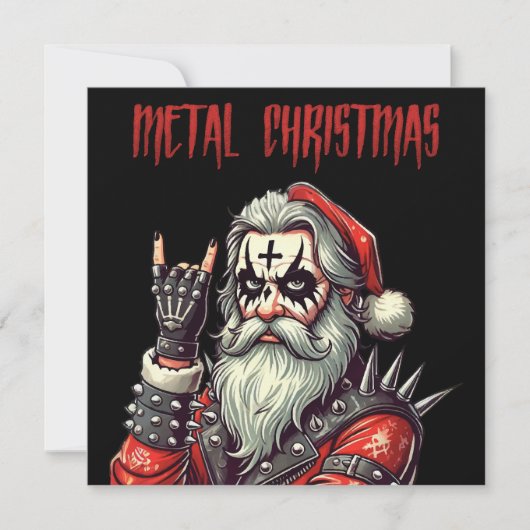 Cartes Pour Fêtes Annuelles Heavy Metal Christmas (Devant)