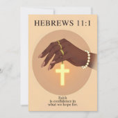 Cartes Pour Fêtes Annuelles Hebrews 11:1 Faith Confidence Scripture Art (Devant)