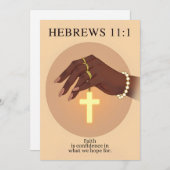 Cartes Pour Fêtes Annuelles Hebrews 11:1 Faith Confidence Scripture Art (Devant / Derrière)