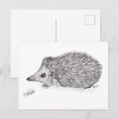 CARTES POUR FÊTES ANNUELLES HEDGEHOG (Devant / Derrière)