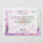 Cartes Pour Fêtes Annuelles "Hello Spring" Spring Flowering Tree & Robin Bird (Dos)