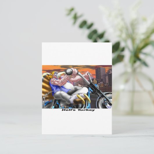 Cartes Pour Fêtes Annuelles Hells Turkey Funny Thanksgiving Harley Tee - shirt (Debout devant)