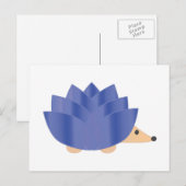 Cartes Pour Fêtes Annuelles Hérisson à fleurs de Lotus (Devant / Derrière)