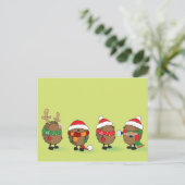 Cartes Pour Fêtes Annuelles Hérisson de Noël (Debout devant)