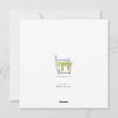 Cartes Pour Fêtes Annuelles Hérisson endormi dans un lit de feuilles d'automne (Dos)