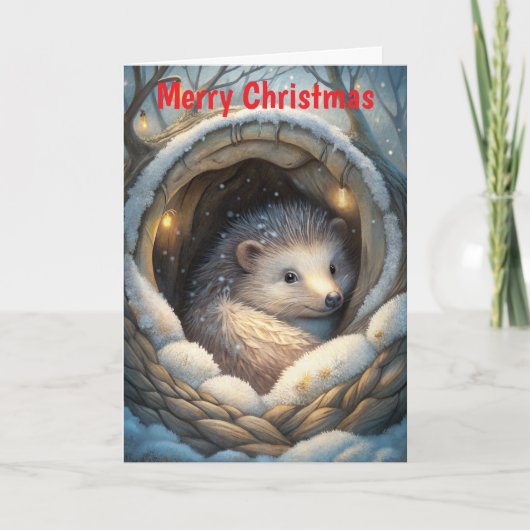 Cartes Pour Fêtes Annuelles Hérisson mignon (Devant)