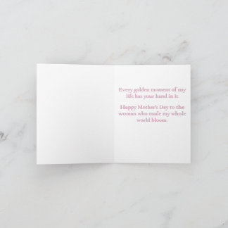 Cartes Pour Fêtes Annuelles Heure dorée Mère et Fille — Coucher de soleil aux