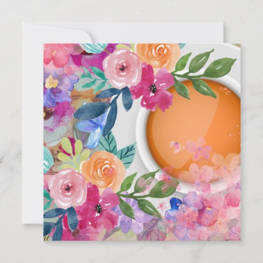 Cartes Pour Fêtes Annuelles Heure du thé (Devant)