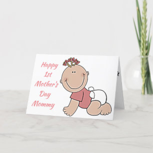 CARTES POUR FÊTES ANNUELLES HEUREUSE **1ÈRE FÊTE DE LA MÈRE MOMMY**