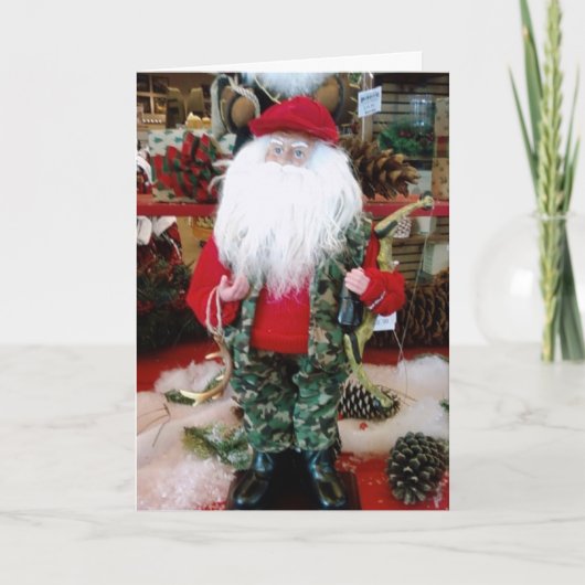 CARTES POUR FÊTES ANNUELLES "HEUREUSE CHASSE PÈRE NOËL" (Devant)