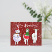 Cartes Pour Fêtes Annuelles Heureuse Llamaday Llama (Debout devant)