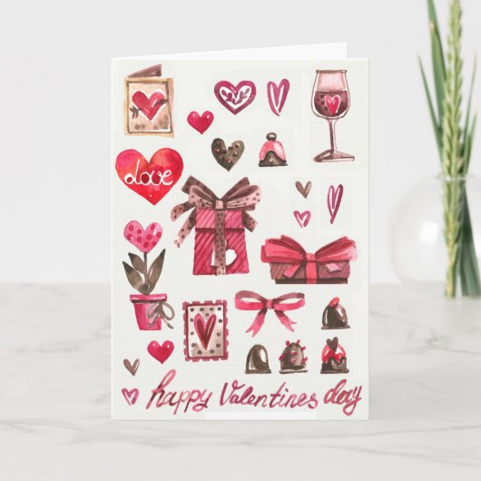 Cartes Pour Fêtes Annuelles Heureuse Sainte-Valentin (Devant)