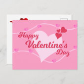 Cartes Pour Fêtes Annuelles Heureuse Sainte-Valentin (Devant / Derrière)