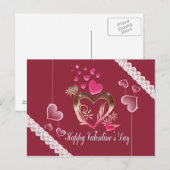 Cartes Pour Fêtes Annuelles Heureuse Sainte-Valentin (Devant / Derrière)