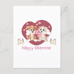 Cartes Pour Fêtes Annuelles Heureuse Sainte-Valentin 2023 Drôle Chiens mignons