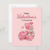 Cartes Pour Fêtes Annuelles Heureuse Sainte-Valentin 2023 - Images d'amour ten (Devant / Derrière)