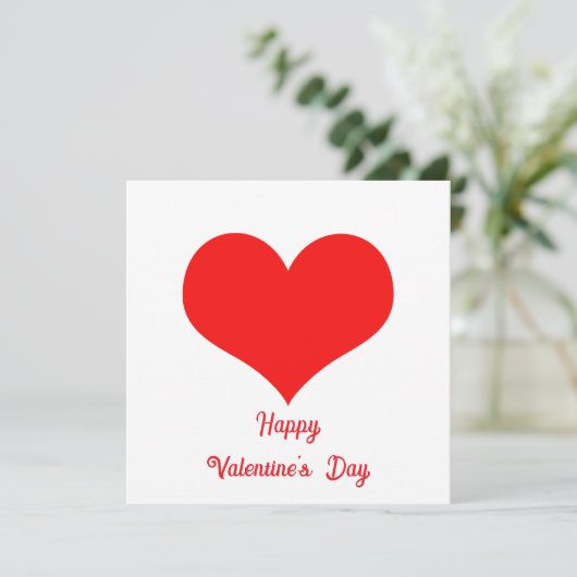 Cartes Pour Fêtes Annuelles Heureuse Sainte-Valentin 2025 personnalisé Coeur r (Debout devant)