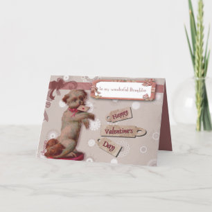 Cartes Pour Fêtes Annuelles heureuse Sainte-Valentin à mon chien mignon de