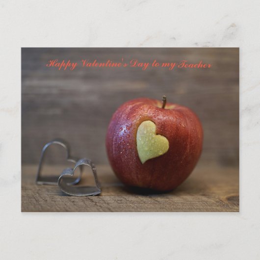 Cartes Pour Fêtes Annuelles Heureuse Sainte-Valentin à mon professeur (Devant)