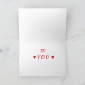 CARTES POUR FÊTES ANNUELLES **HEUREUSE SAINTE-VALENTIN** À "VOUS" (Intérieur)