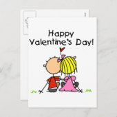 Cartes Pour Fêtes Annuelles Heureuse Sainte-Valentin amoureux (Devant / Derrière)