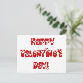 Cartes Pour Fêtes Annuelles Heureuse Sainte-Valentin avec coeur (Debout devant)