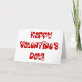 Cartes Pour Fêtes Annuelles Heureuse Sainte-Valentin avec coeur (Devant)