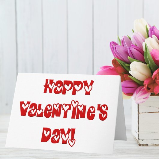 Cartes Pour Fêtes Annuelles Heureuse Sainte-Valentin avec coeur